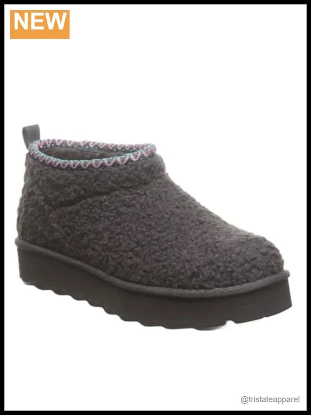 Faux Fur Ankle Boots | Women's Slip On Winter Boot | Removable Faux Fur Footbed